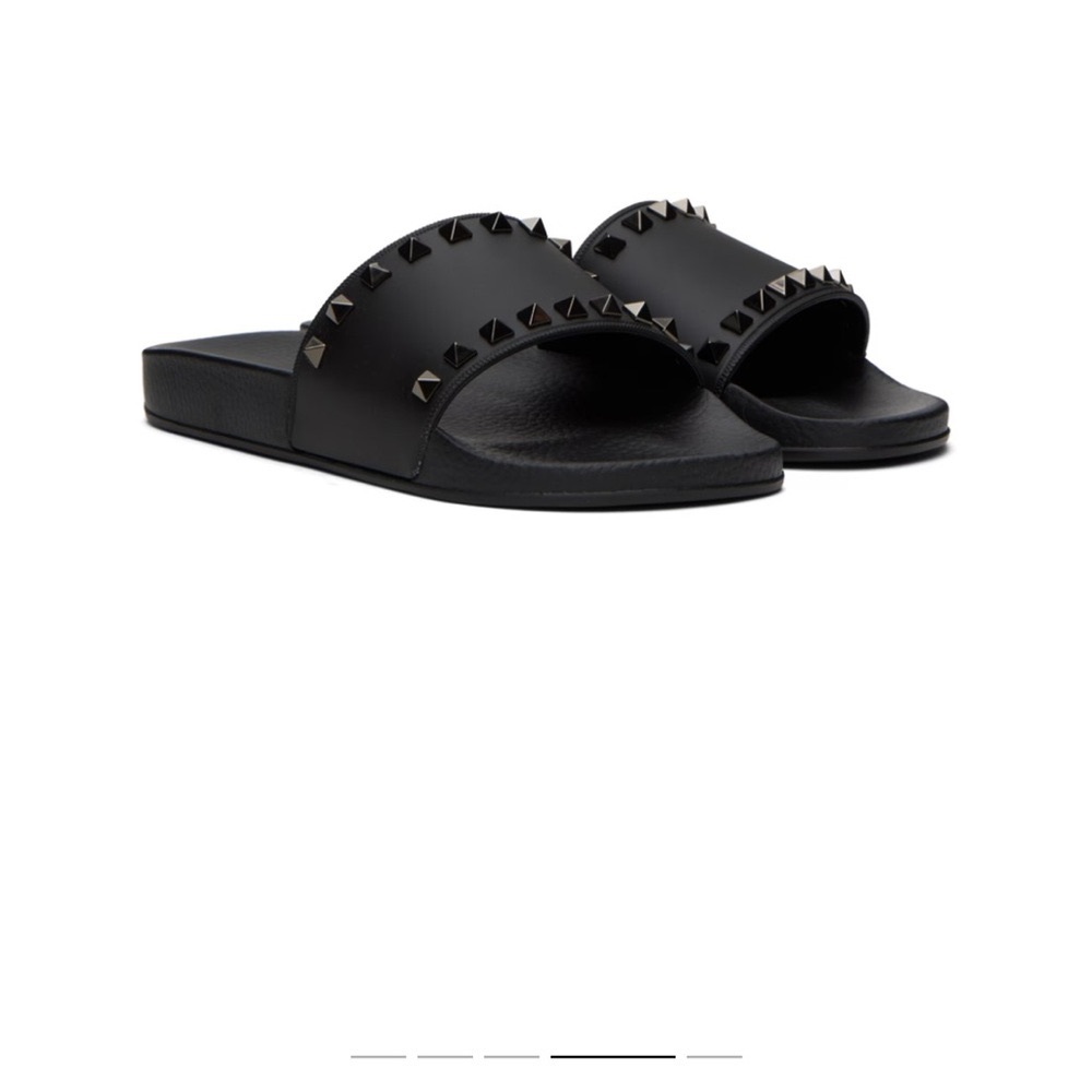 Valentino Slides. Black size 8 women